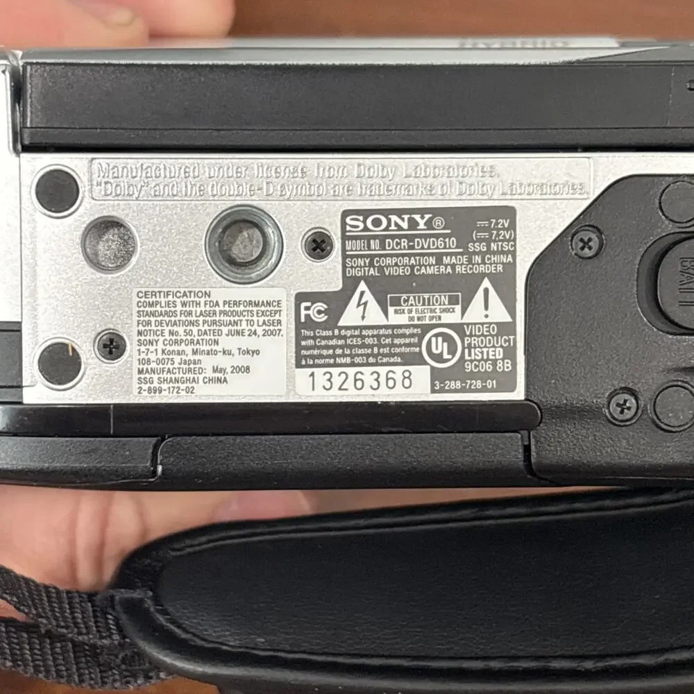 Sony DCR-DVD610 DVD Camcorder 40x Zoom Hybrid Movie Battery Accessories Tested